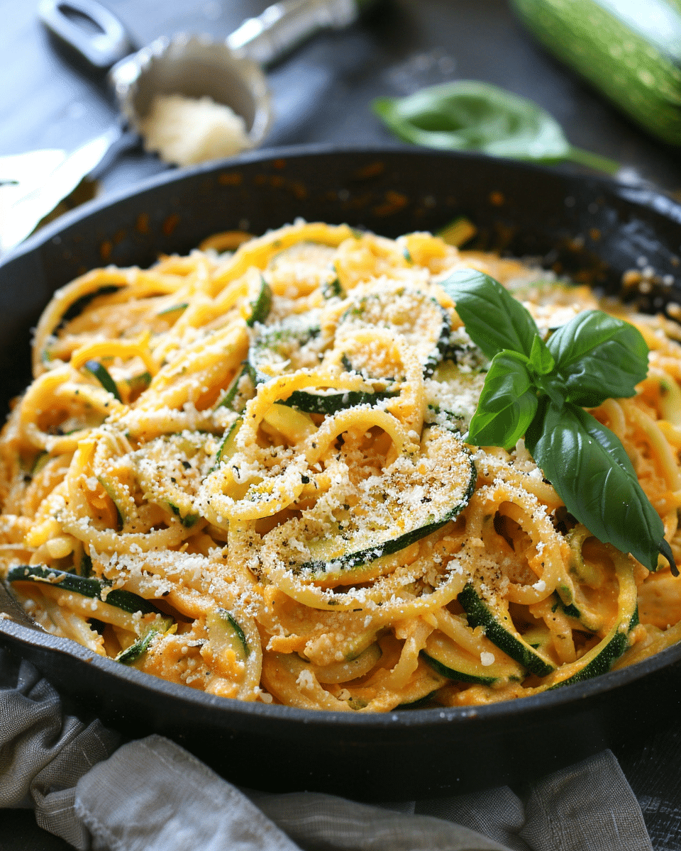 Baked Pumpkin Pasta with Zucchini
