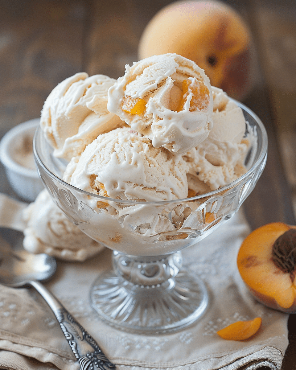 Peaches and Cream Ice Cream