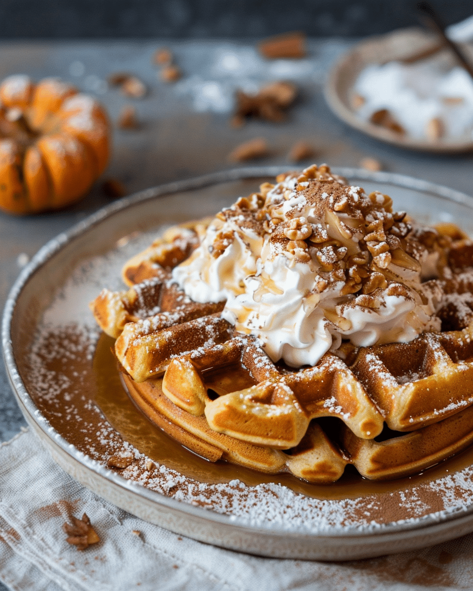Pumpkin Spice Waffles