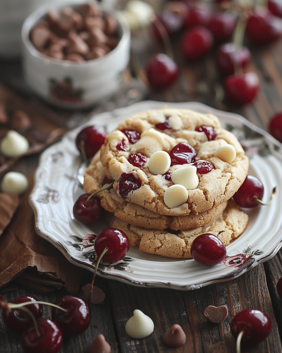 Cherry White Chocolate Chip Cookies