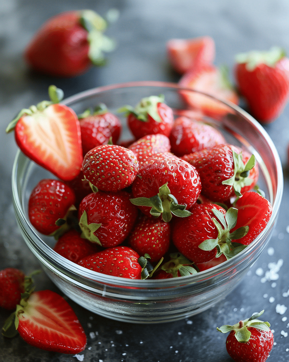 Sweet + Salty Quick Pickled Strawberries