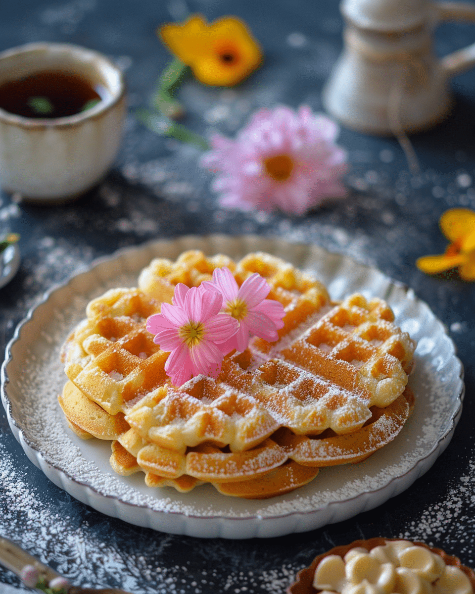 Crispy & Chewy Mochi Waffles