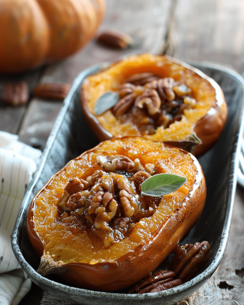 Cinnamon Pecan Roasted Butternut Squash