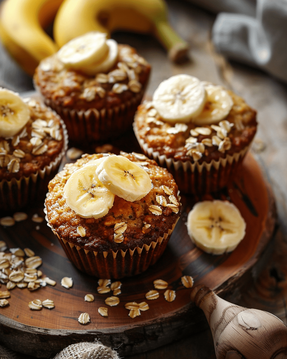 Banana Muffins with Oat Flour