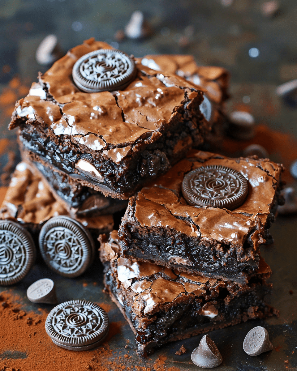 Fudgy Oreo Brownies