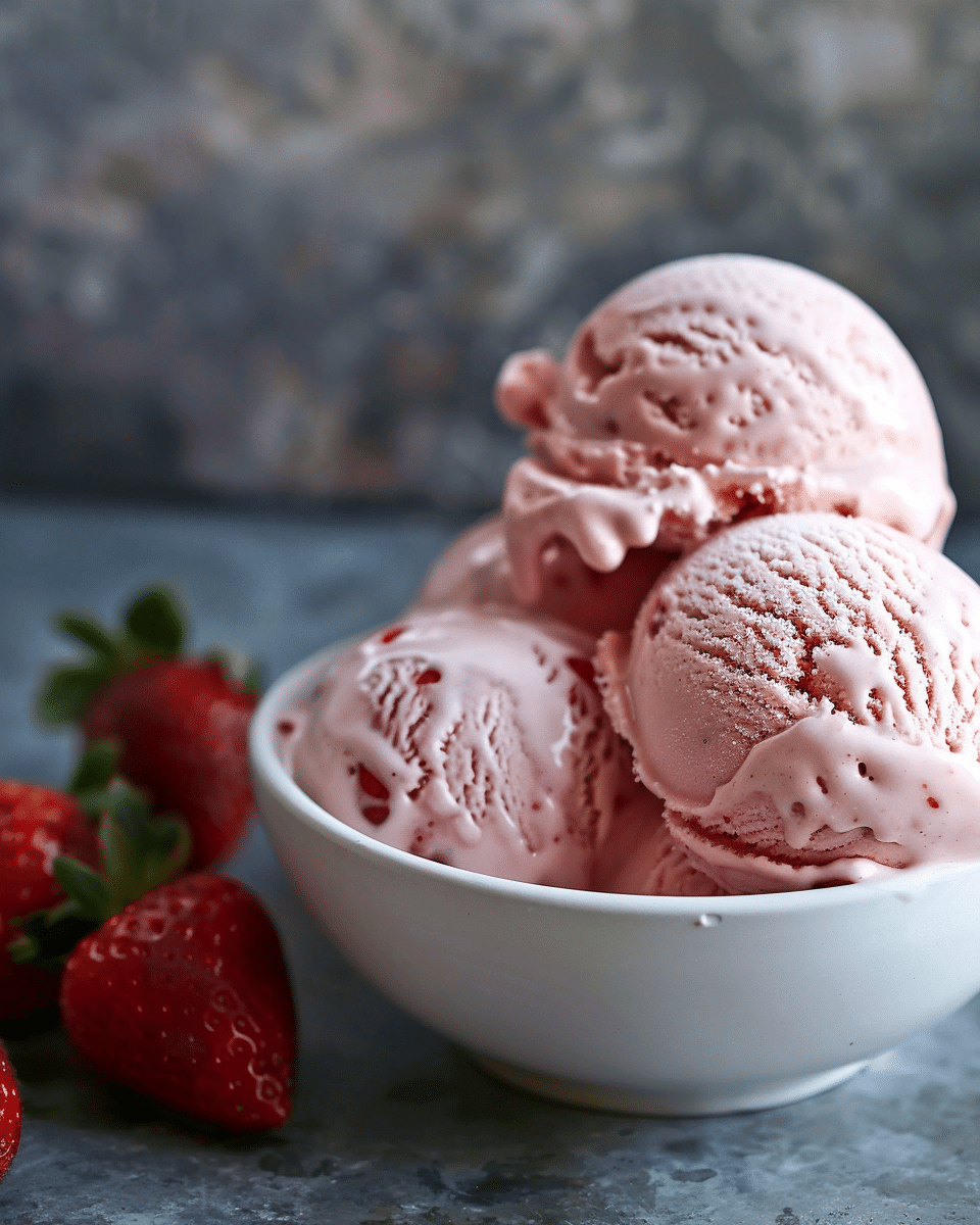 Homemade Strawberry Ice Cream