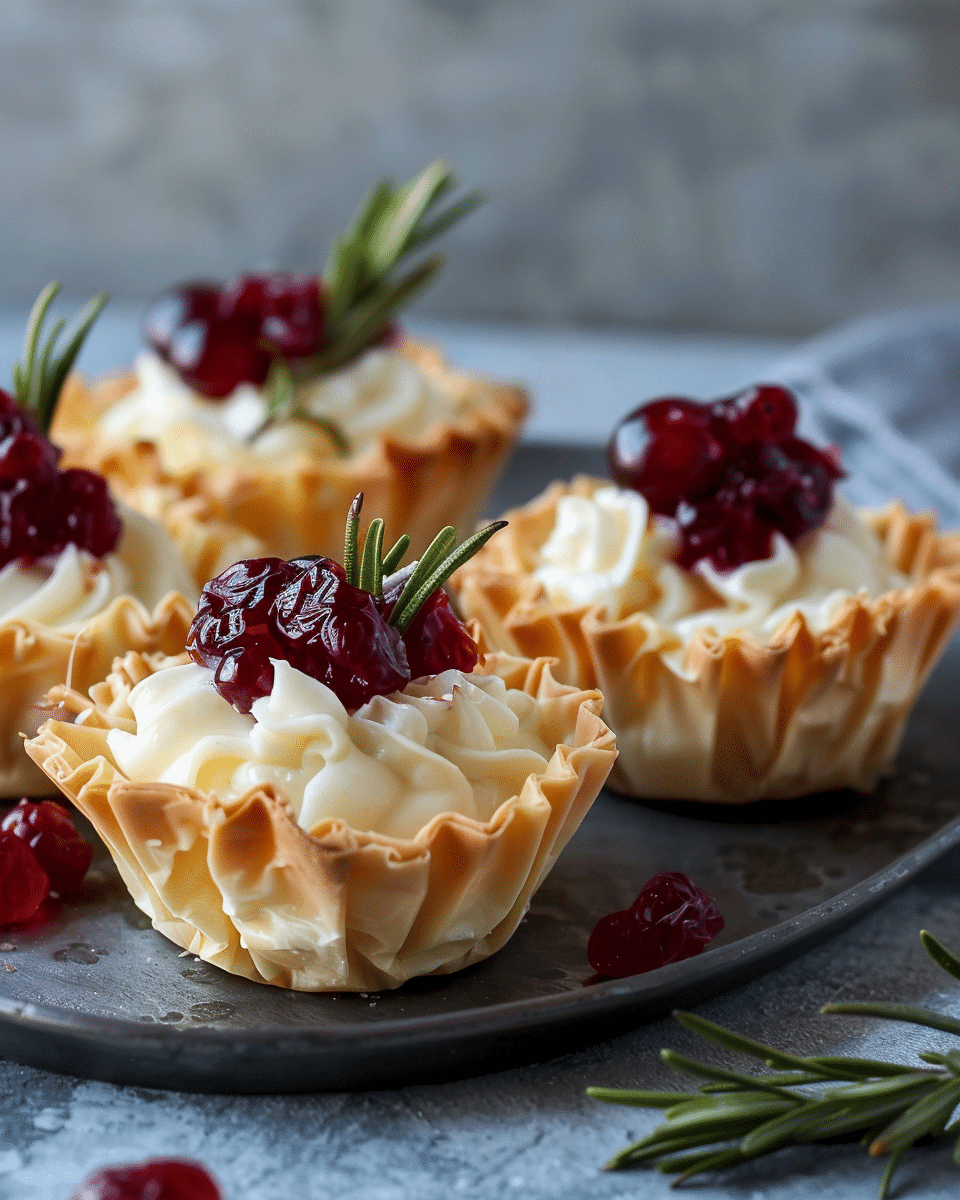 Brie Cheese Bites with Cranberry Recipe