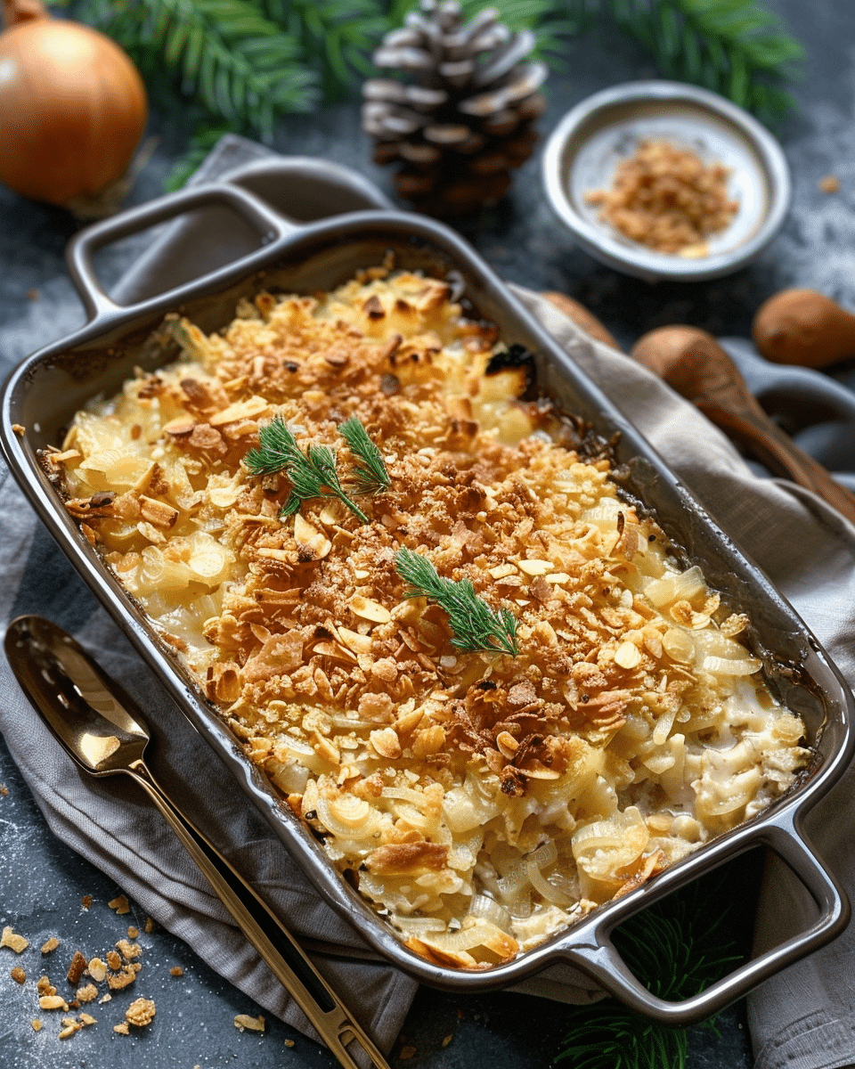 Southern Sweet Onion Casserole Recipe – Creamy, Cheesy, and Easy to Make