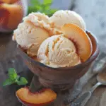 Homemade Peach Ice Cream